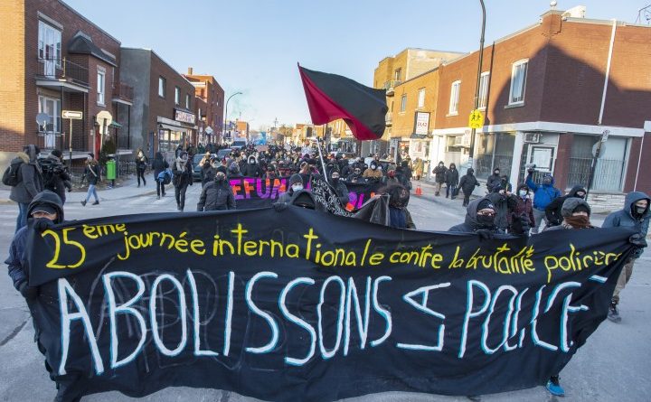 Protesters gather in Montreal for annual march against police brutality